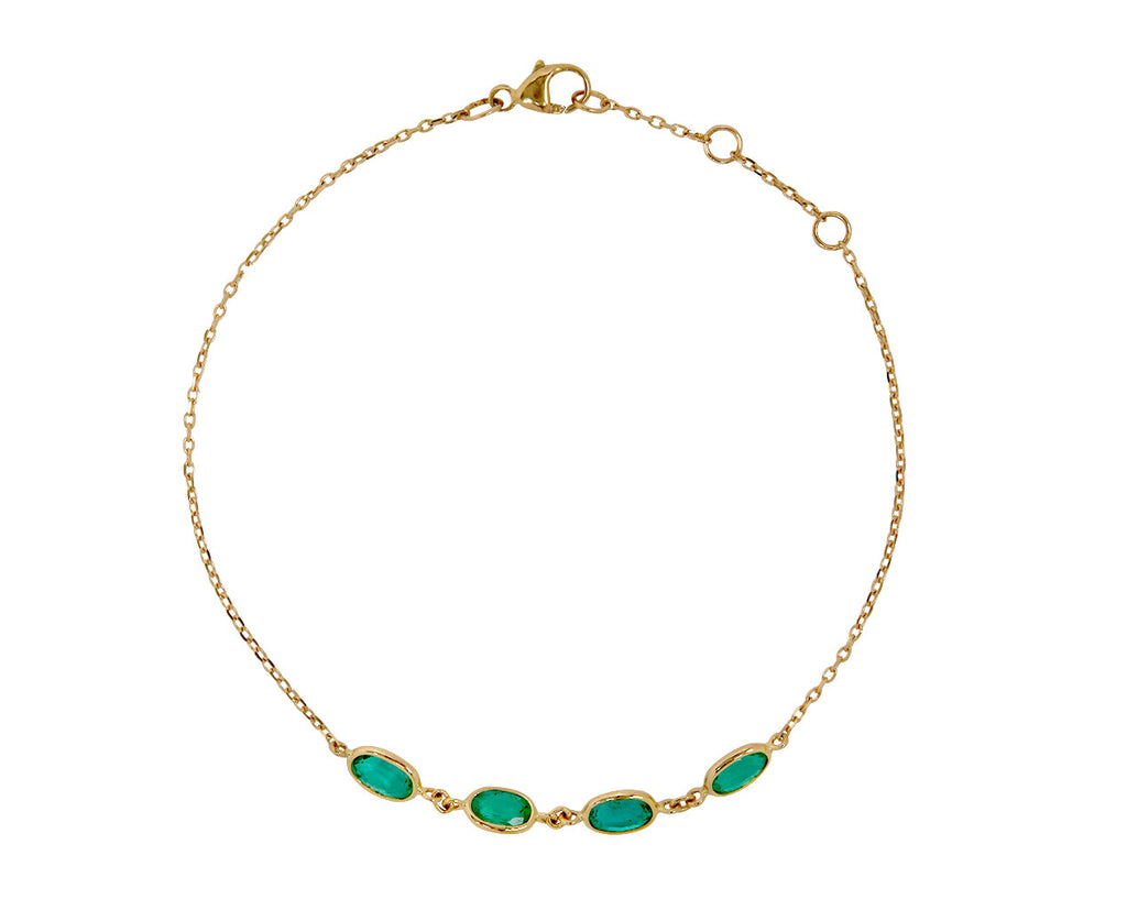 Celine Daoust Emerald Chain Bracelet