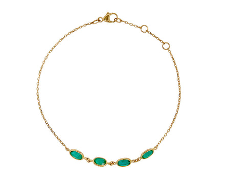 Celine Daoust Emerald Chain Bracelet