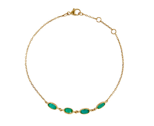 Celine Daoust Emerald Chain Bracelet