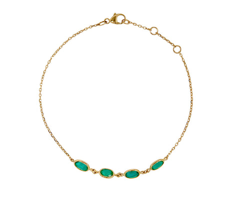 Celine Daoust Emerald Chain Bracelet