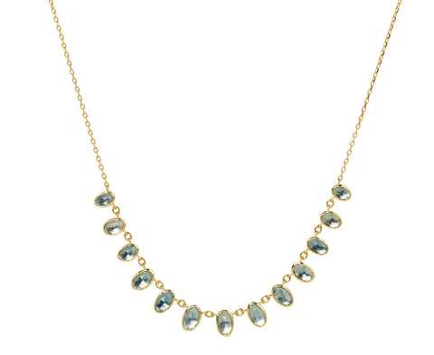 Celine Daoust Aquamarine Pendant Diamonds