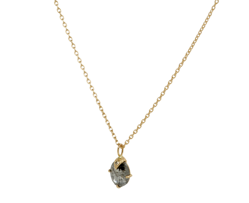 Celine Daoust Diamond One Claw Pendant Necklace - Side View