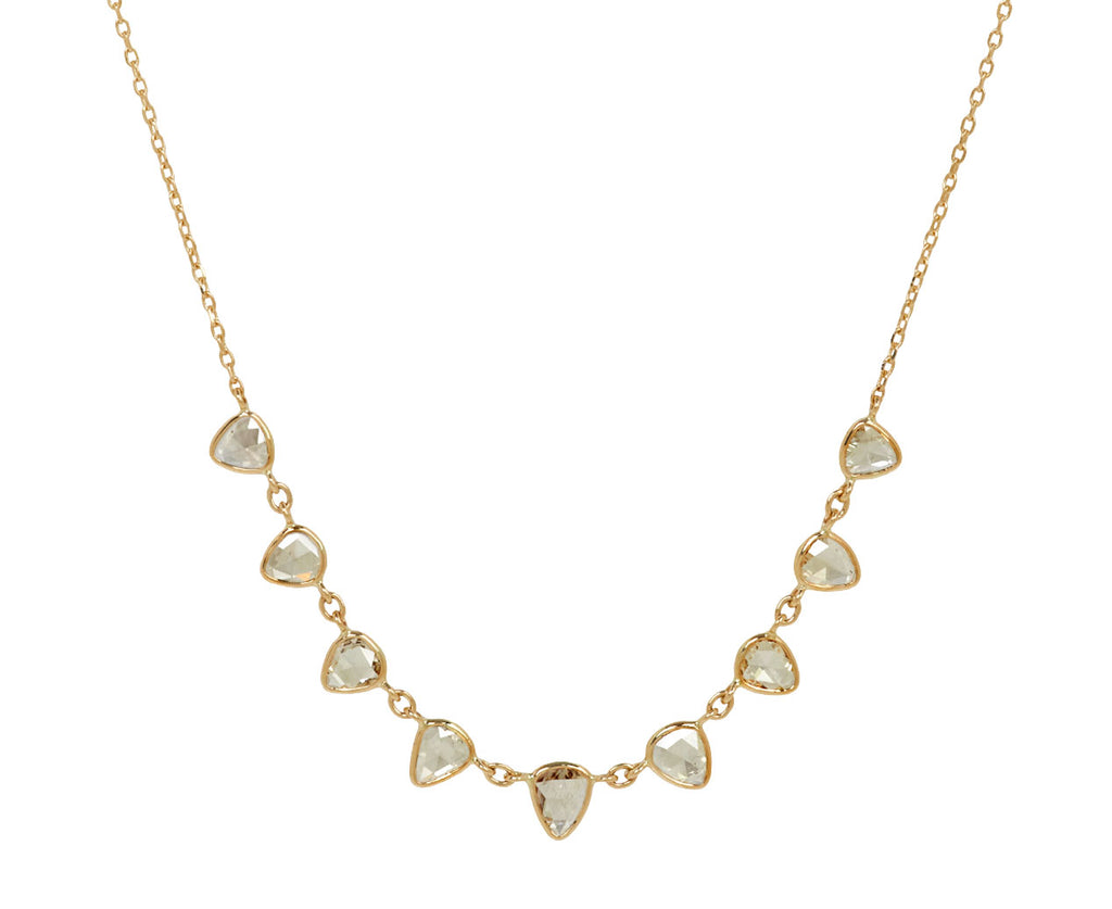 Celine Daoust Rose Cut Diamond Slice Pendant Necklace