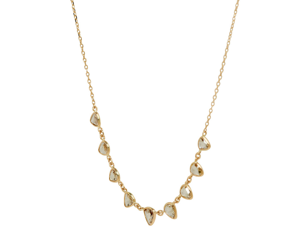 Celine Daoust Rose Cut Diamond Slice Pendant Necklace - side