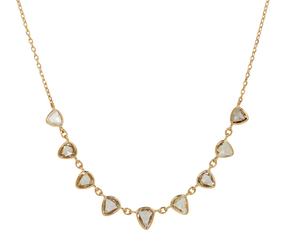 Celine Daoust Rose Cut Diamond Slice Pendant Necklace - back