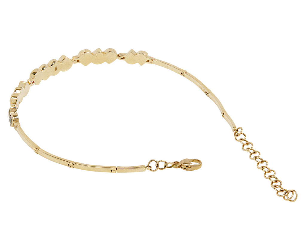Irregular Rosecut Gray Diamond Articulated Bracelet