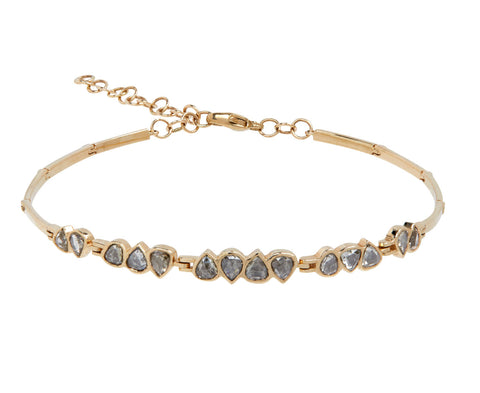Celine Daoust Rosecut Gray Diamond Articulated Bracelet