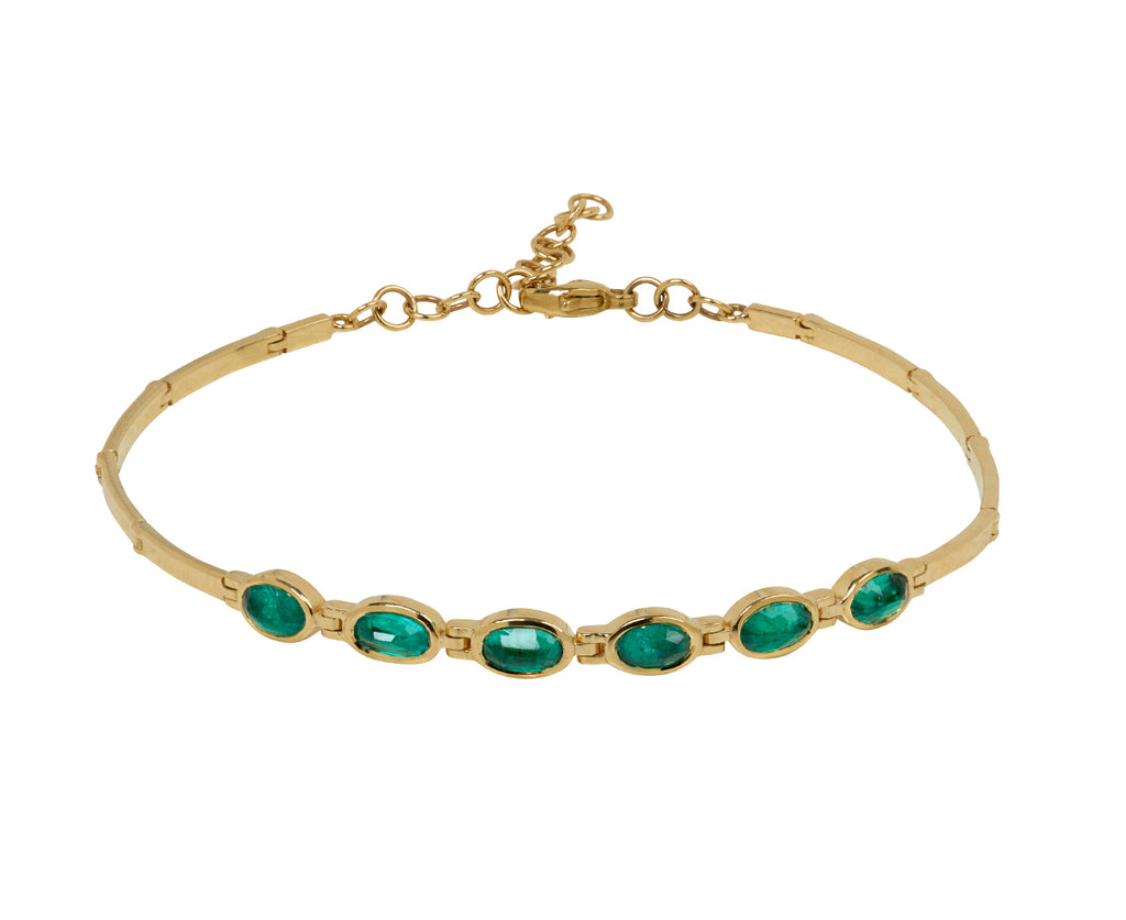 Celine Daoust Rose Cut Emerald Articulated Bracelet