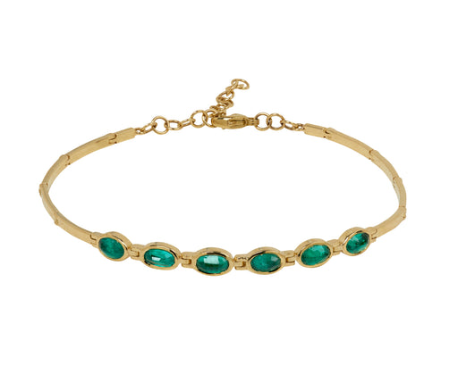 Celine Daoust Rose Cut Emerald Articulated Bracelet