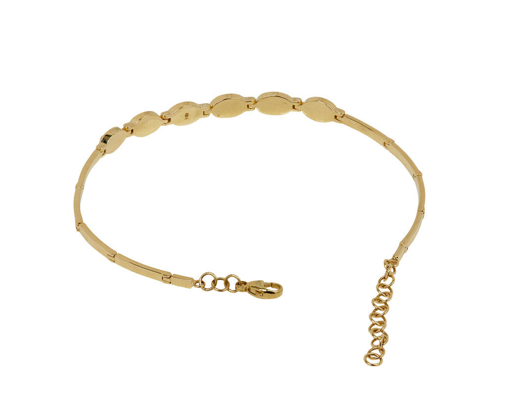 Celine Daoust Rose Cut Emerald Articulated Bracelet - open