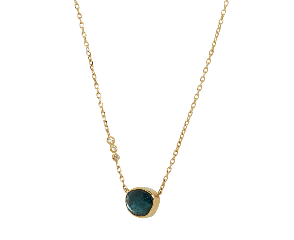 Celine Daoust Tourmaline and Diamond Pendant Necklace - side