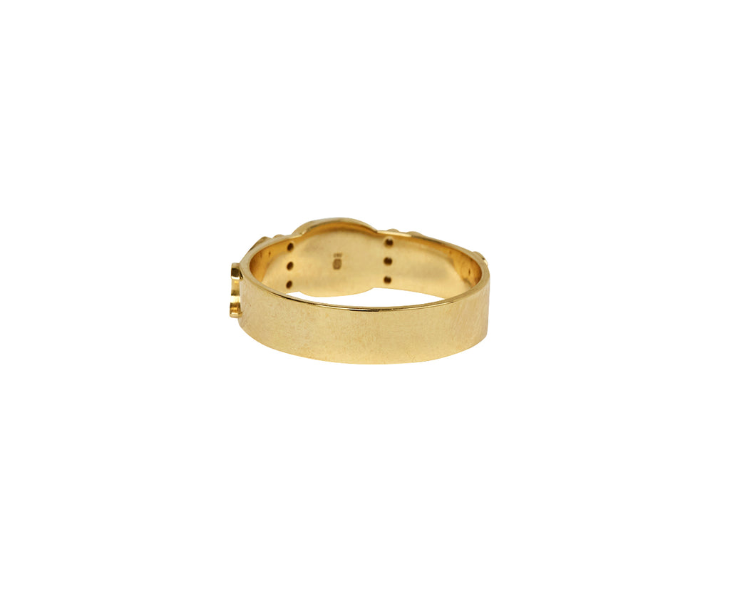 Celine Daoust Moonstone and Diamond Totem Ring - Back View