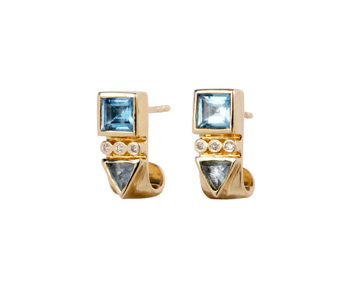 Celine Daoust Short Aquamarine Totem earrings