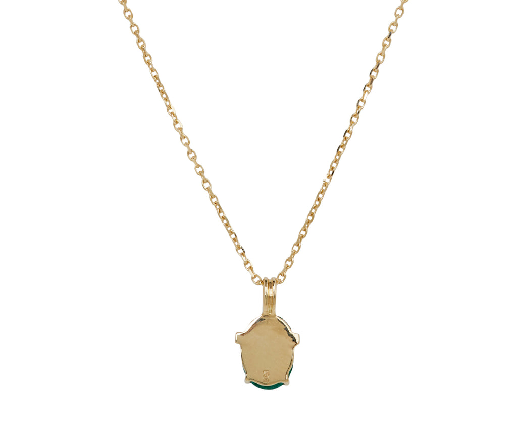 Celine Daoust Emerald and Diamond Line Pendant Necklace - back