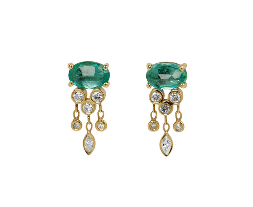 Celine Daoust Tourmaline and Diamond Jellyfish Earrings