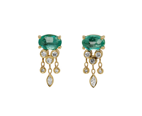 Celine Daoust Tourmaline and Diamond Jellyfish Earrings