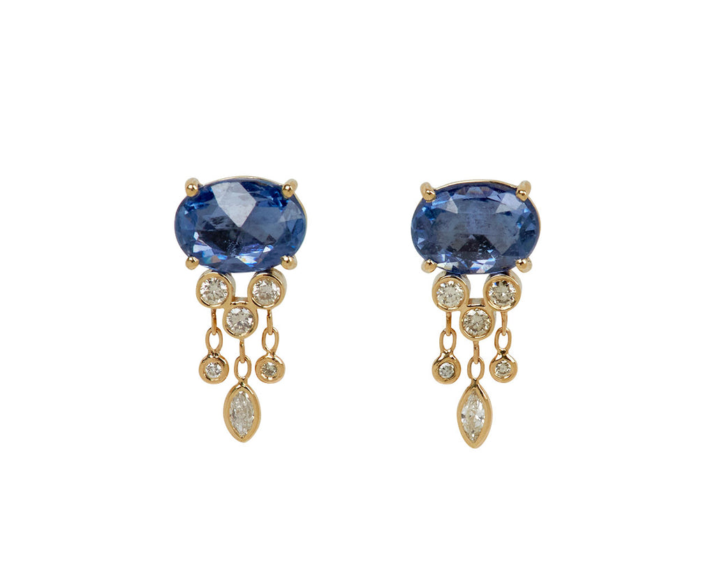 Celine Daoust Sapphire and Diamond Jelly Fish Earrings