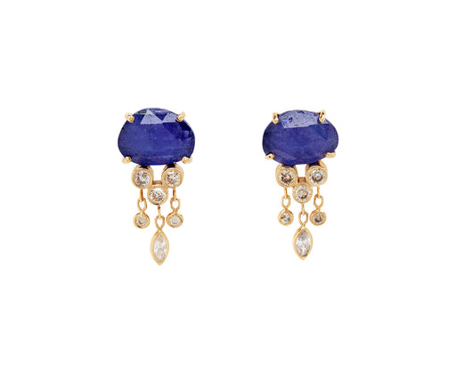 Tanzanite and Diamond Jellyfish Earrings