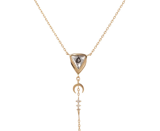 Celine Daoust Rose Cut Diamond Lariat Necklace