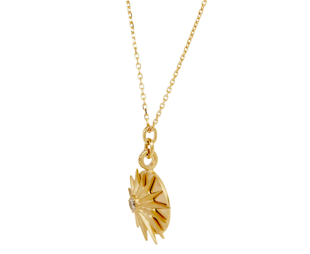 Celine Daoust Sun and Diamond Pendant Necklace Side
