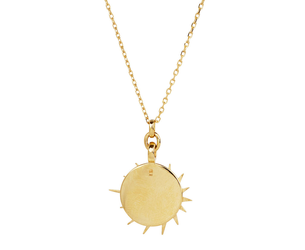 Sun and Diamond Pendant Necklace