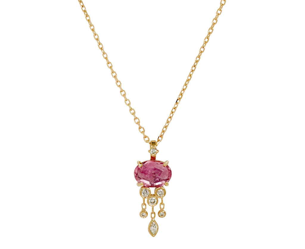 Celine Daoust Tourmaline and Diamond Jelly Fish Necklace