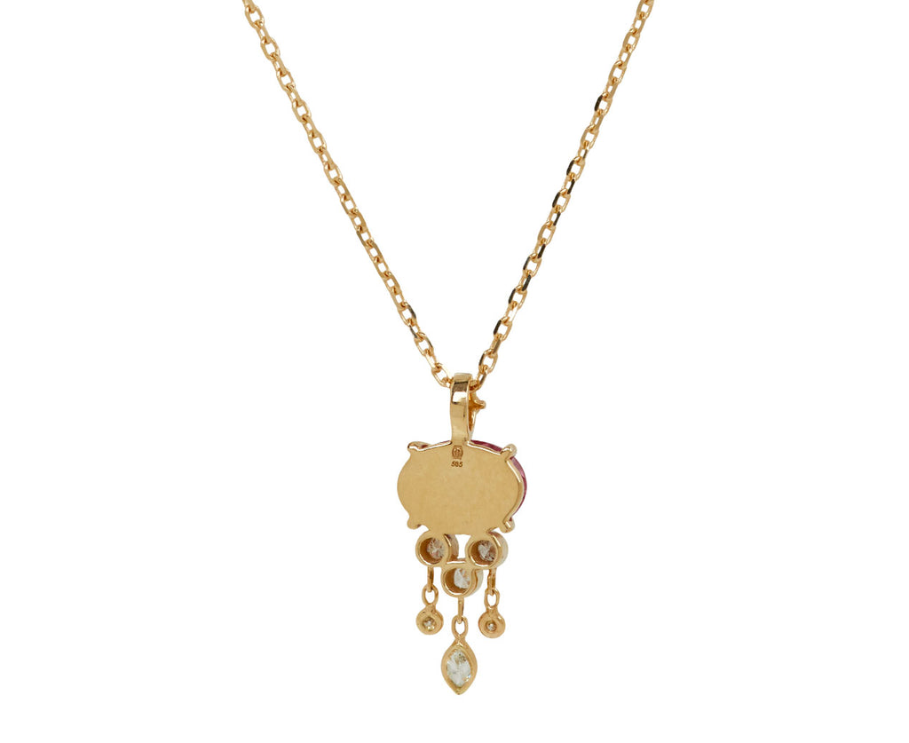 Celine Daoust Tourmaline and Diamond Jelly Fish Necklace - back