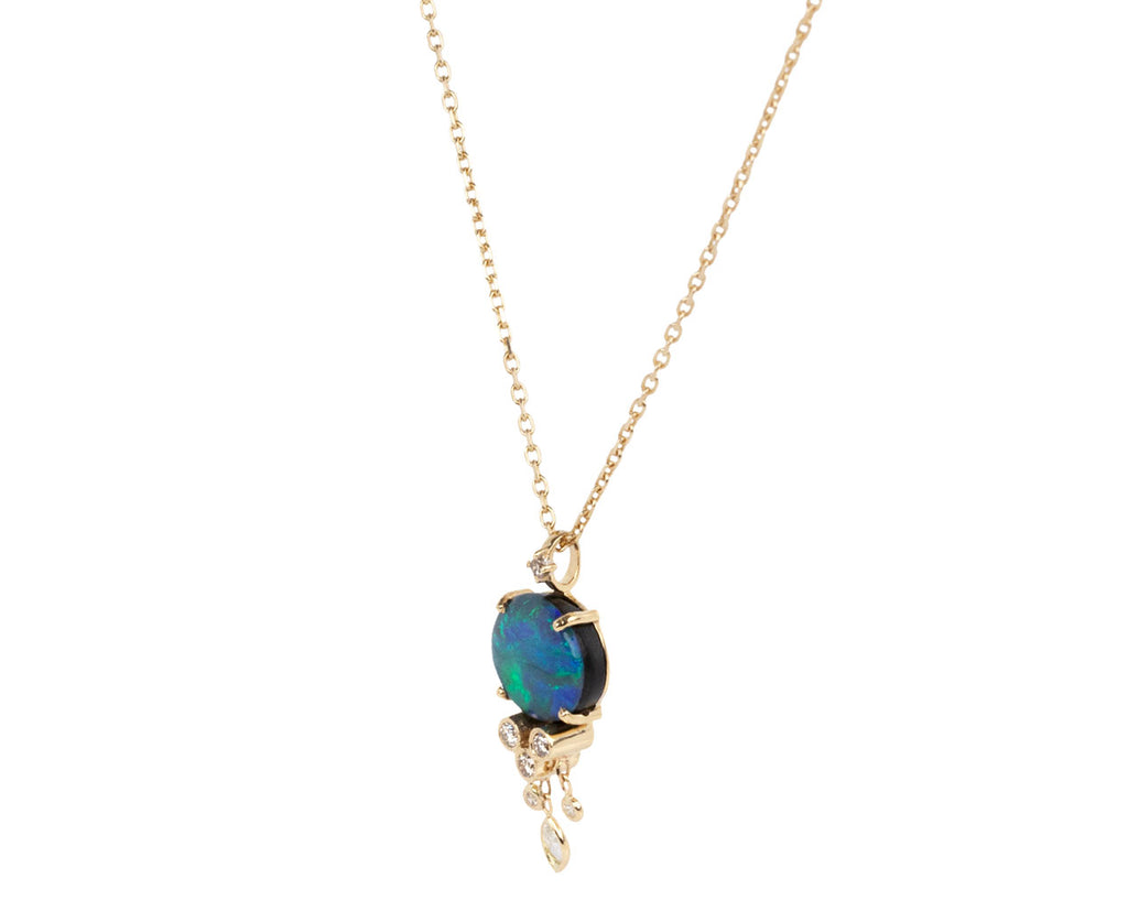 Celine Daoust Opal Jelly Fish Necklace Side View
