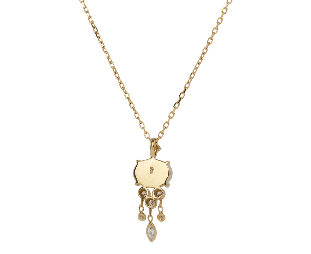 Celine Daoust Moonstone and Diamond Jelly Fish Necklace - Back View