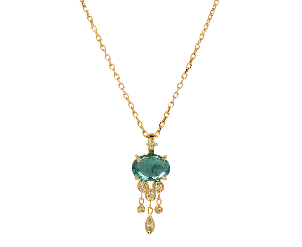 Celine Daoust Tourmaline and Diamond Jelly Fish Necklace