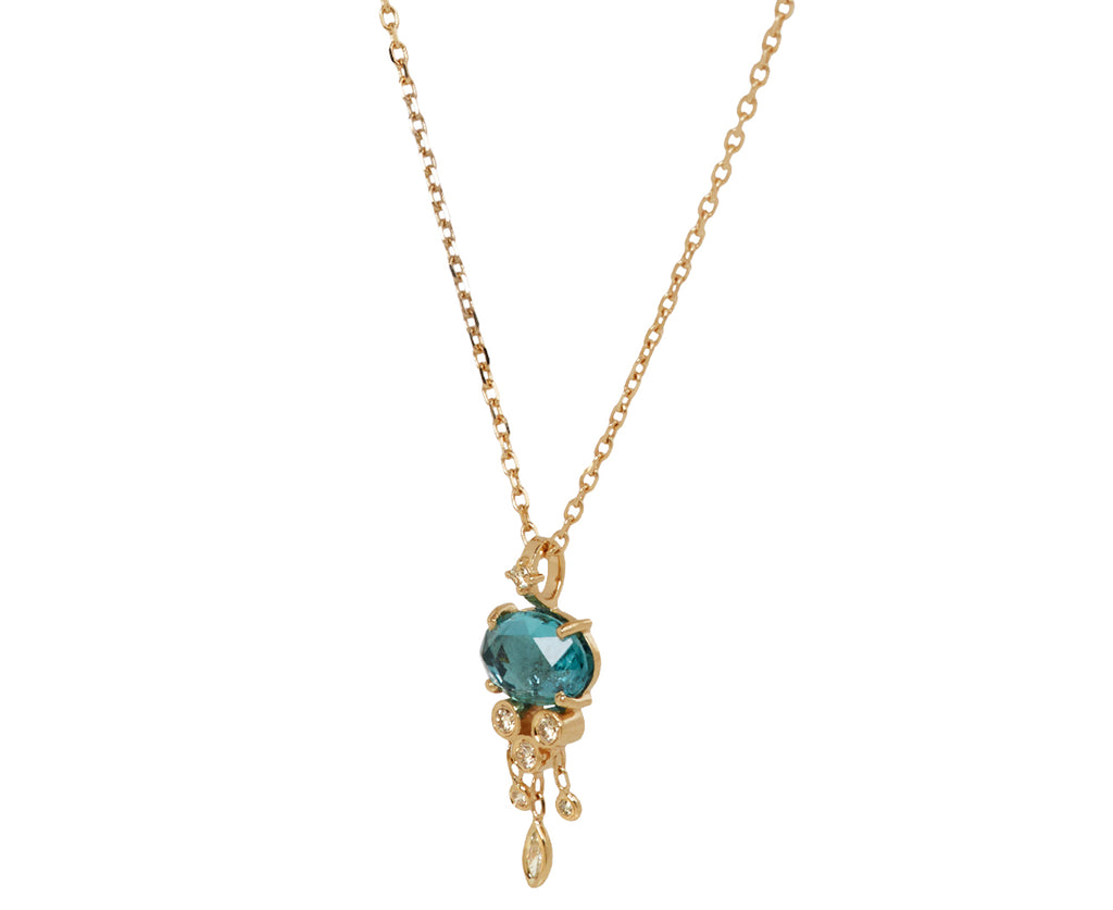 Celine Daoust Tourmaline and Diamond Jelly Fish Necklace - Angled View