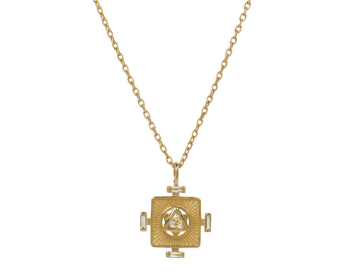 Celine Daoust Yantra Trylian Diamond Pendant Necklace