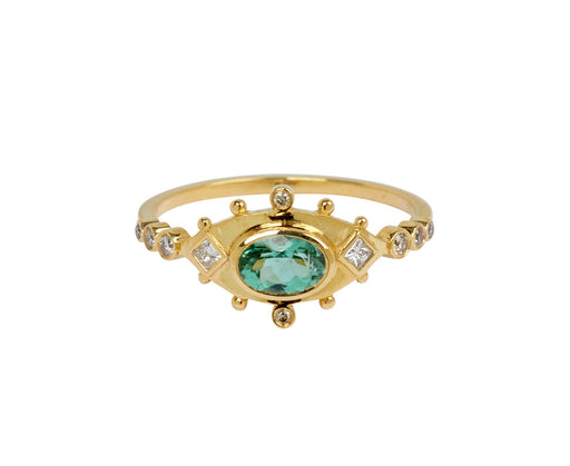 Celine Daoust Tourmaline and Diamond Evil Eye Ring