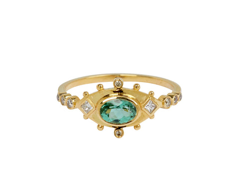 Celine Daoust Tourmaline and Diamond Evil Eye Ring