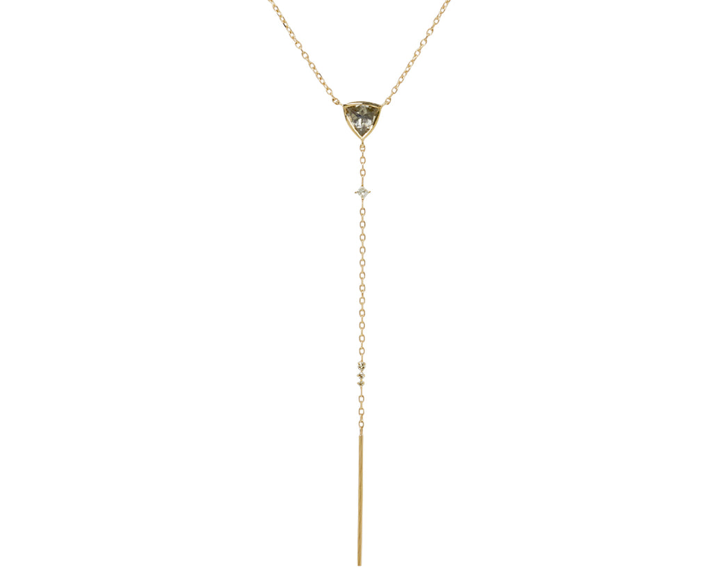 Celine Daoust Tourmaline and Diamond Lariat Necklace