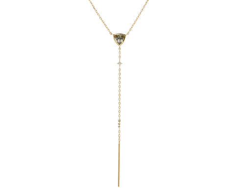 Celine Daoust Tourmaline and Diamond Lariat Necklace