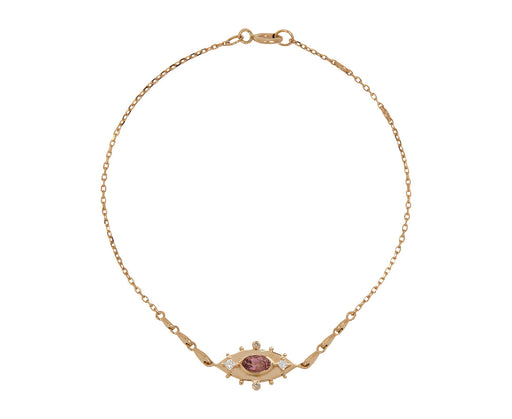 Celine Daoust Tourmaline and Diamond Evil Eye Bracelet