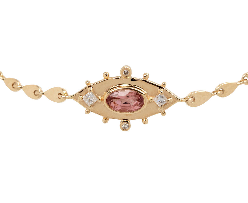 Celine Daoust Tourmaline and Diamond Evil Eye Bracelet - Closeup