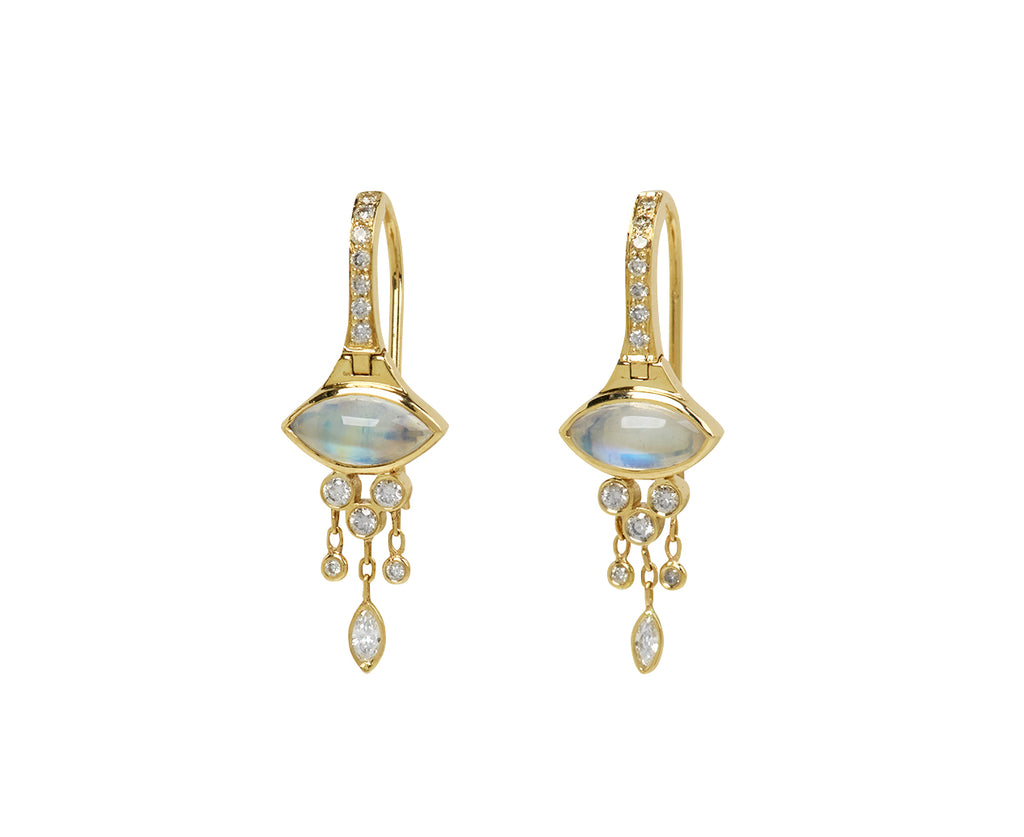 Celine Daoust Moonstone and Diamond Earrings
