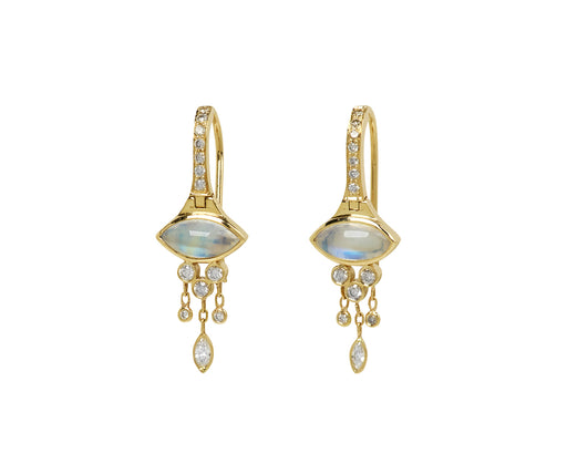 Celine Daoust Moonstone and Diamond Earrings
