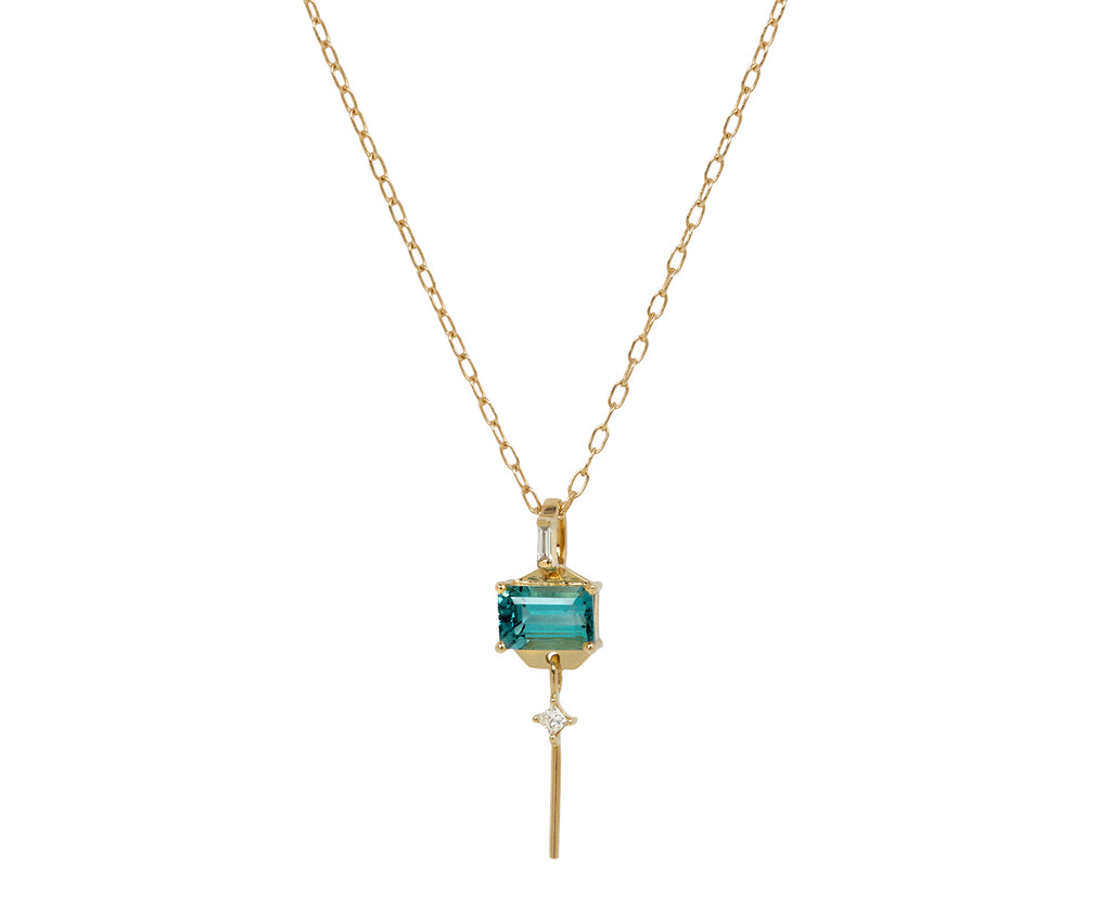 Celine Daoust Tourmaline and Diamond Fringe Pendant Necklace