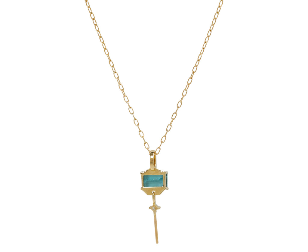 Celine Daoust Tourmaline and Diamond Fringe Pendant Necklace - back