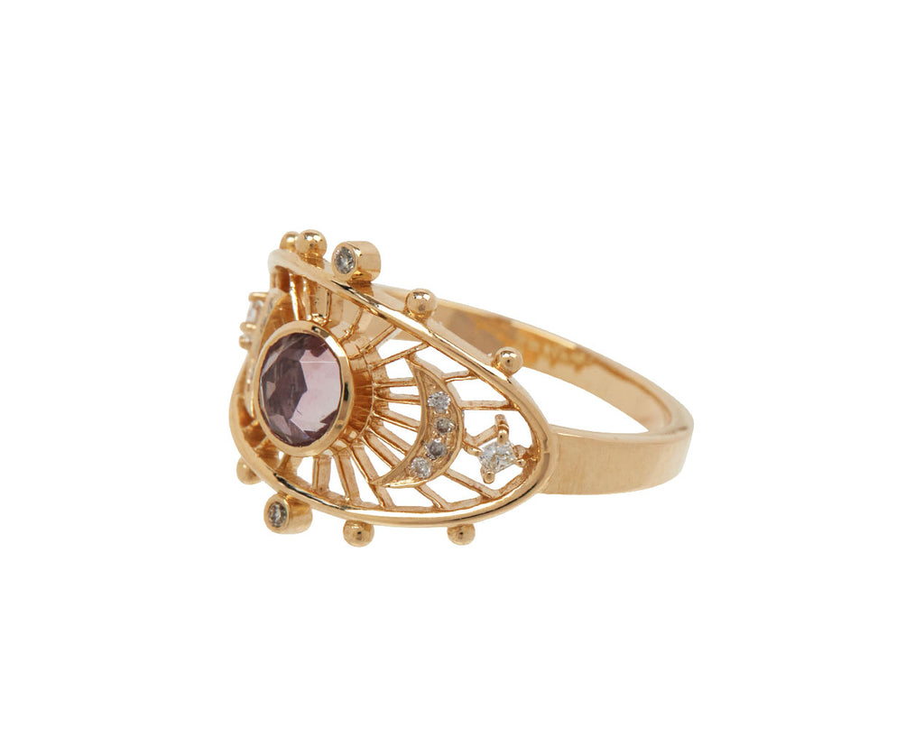 Celine Daoust Tourmaline Moon Dots Ring - Angled View