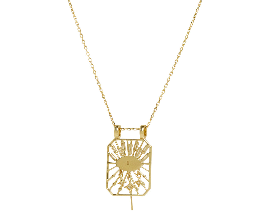Celine Daoust Moonstone and Diamond Pendant Necklace - Back View