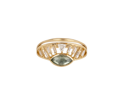 Celine Daoust Tourmaline and Diamond Sunrise Ring