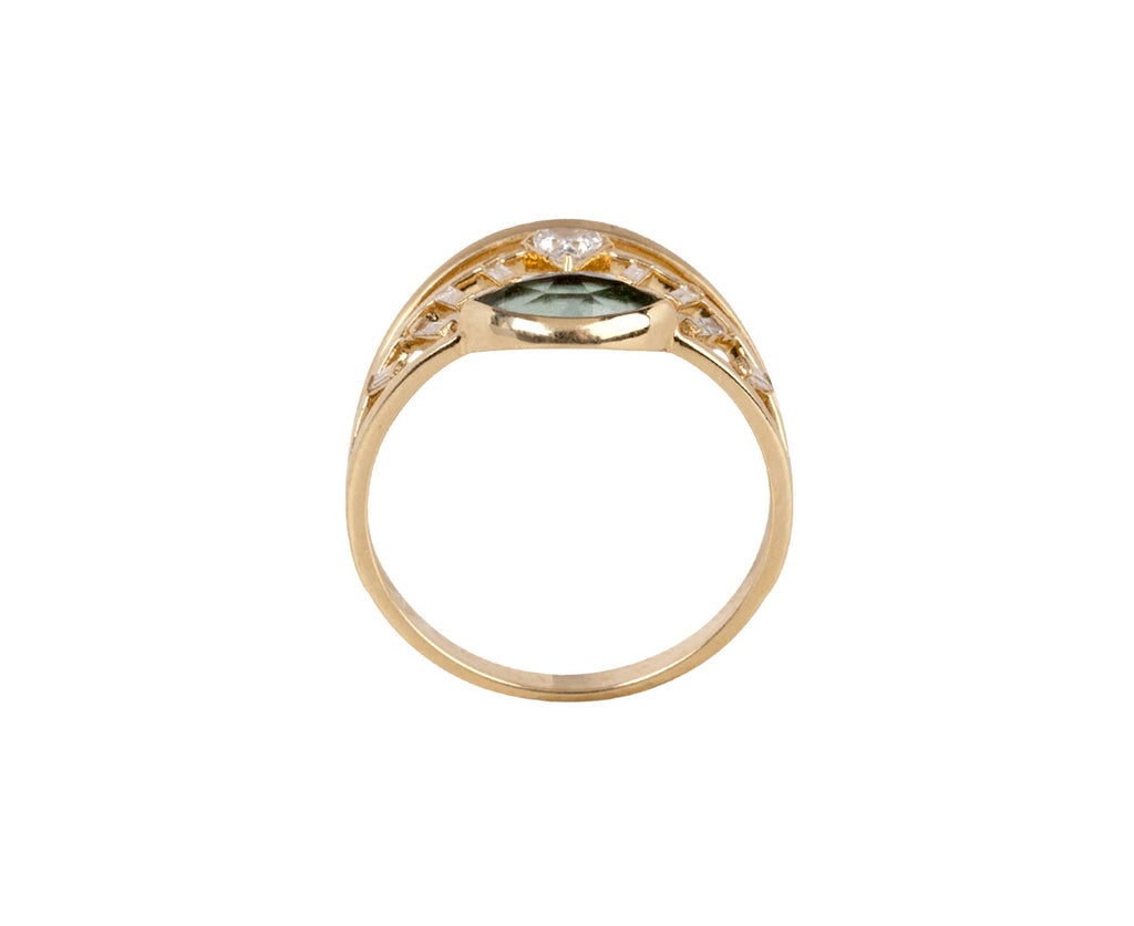 Celine Daoust Tourmaline and Diamond Sunrise Ring Top