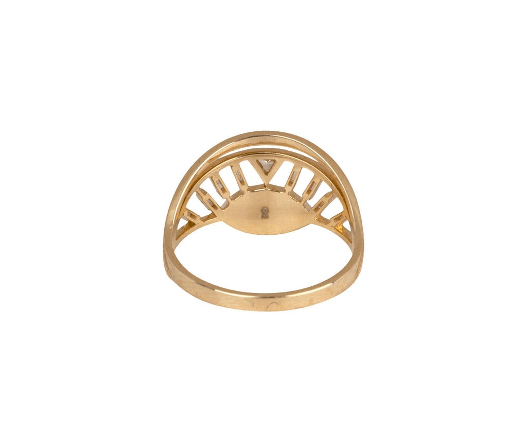 Celine Daoust Tourmaline and Diamond Sunrise Ring Back