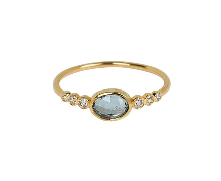 Celine Daoust Aquamarine and Diamond Ring