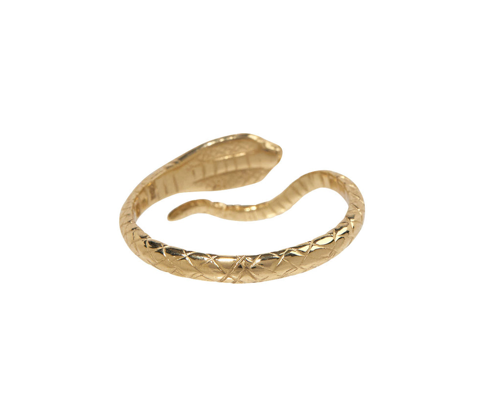 Celine Daoust Diamond Eye and Emerald Cobra Ring - Back View
