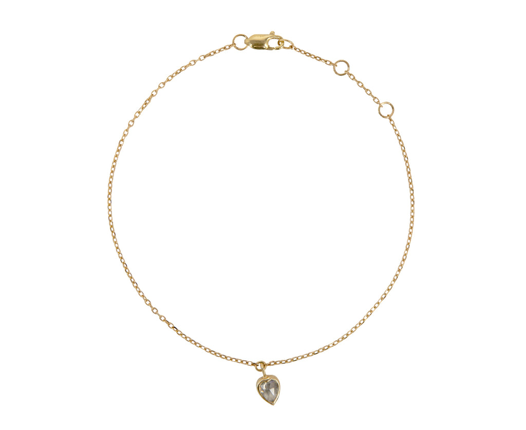 Celine Daoust Rose Cut Diamond Heart Charm Bracelet
